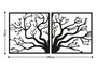 Wallity Tree Accesorio decorativo de pared de metal Negro